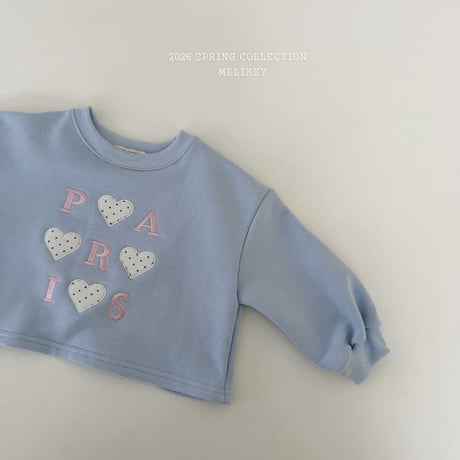 melikey/21. pari heart man-to-man XS-XL