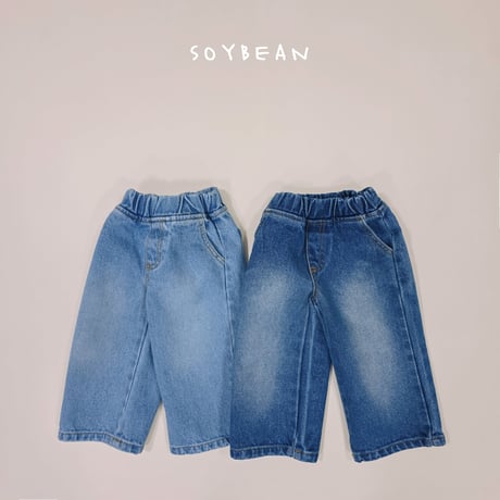 soybean/162. wide brush denim pants JS-JM