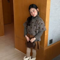 dadada/3. cocoa knit poncho set M-XL