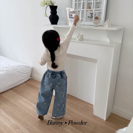 bunnypowder/87. ribbon denim pants S-XL