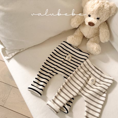 valubebe/60. stripe 2 6 leggings 6M-S