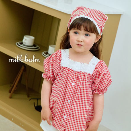 milkbalm/13. ivy check blouse XS-XL