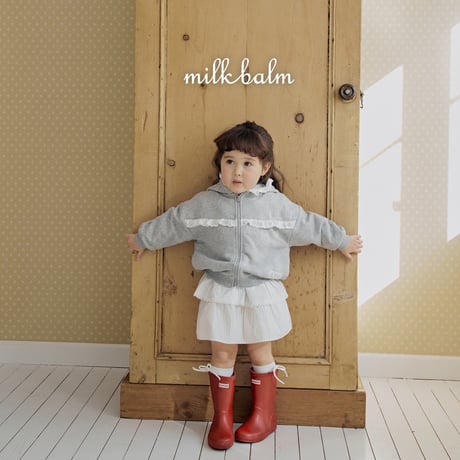 milkbalm/12. lace hood zipup XS-XL
