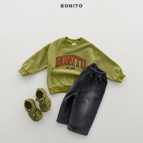 bonito/57. bonny patch embroidery man-to-man 12M-XL