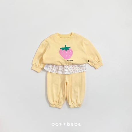 oottbebe/52. strawberry updown set XS(1-2Y)-XL(6-7Y)