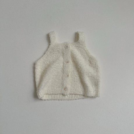 atomeme/10. Ecru Knit Vest S-XL