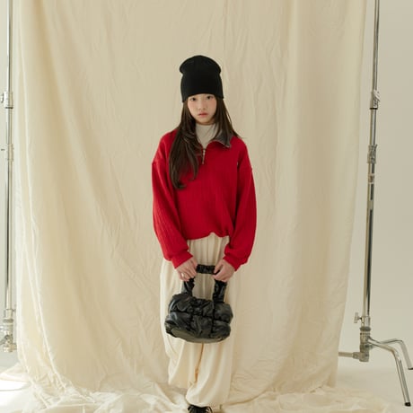 sm2/5. collar half golgi knit zipup 9-17