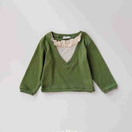 urbanrabbit/37. Deep V Frill Knit JS-JM