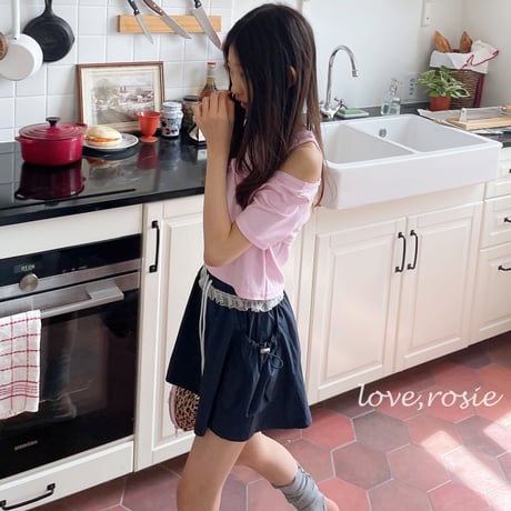 loverosie/128. ribbon T-shirt L-XL