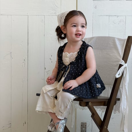 aiai/31. dot double romance sleeveless S(6M-2Y)-XL(4-5Y)