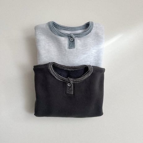 minirobe/11. popo placket sweatshirt S-XL