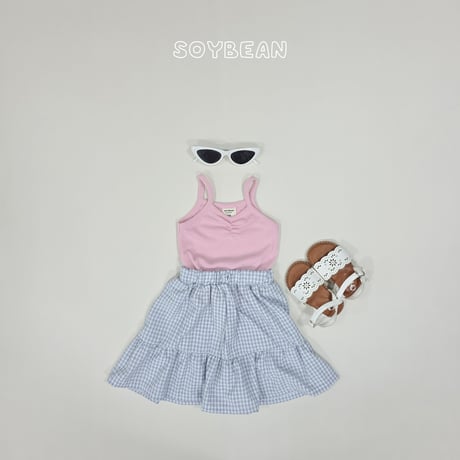 soybean/91. plan sleeveless set skirt XS-XL