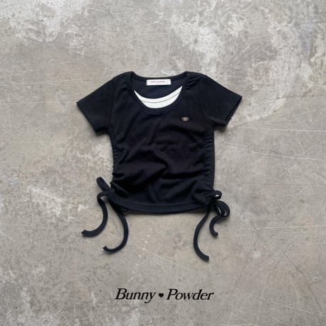 bunnypowder/144. shirring ray T-shirt 2XL-4XL