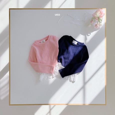 ueo/54. joy lace fril T-shirt JS-JM