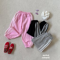 secondmoment/9. lace two line jogger pants S-XL