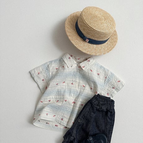 minirobe/48. denim straw hat FREE