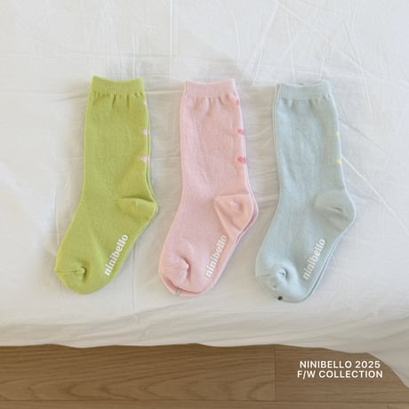 ninibello/108. heart socks - pastel set SOCKS_S-SOCKS_L