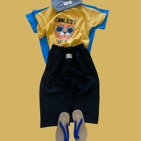 mikki/20. sunglasses tiger half t T-shirt S-XL