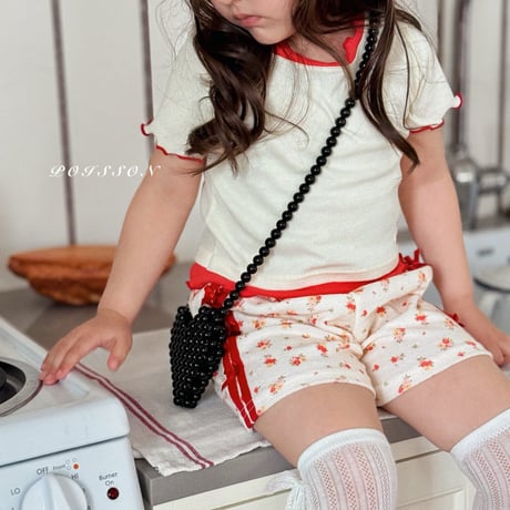 poisson/73. cherry embroidery T-shirt S-XL