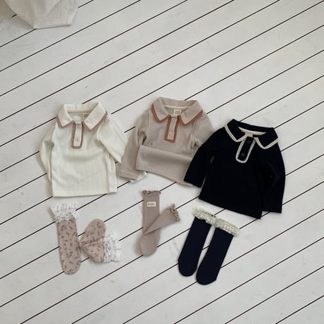 bebeholic/30. peach lace T-shirt S-L