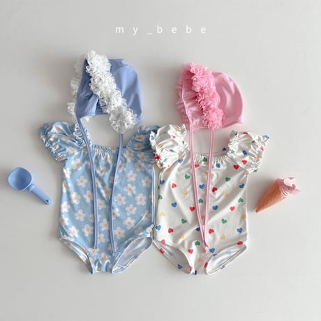 mybebe/5. shirring swimsuit S-L