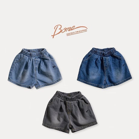 boneoune/77. bone daily denim half pants JS-JL