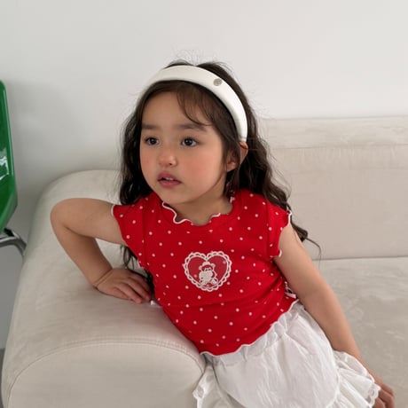ellymolly/90. dot mimi shirring T-shirt 5-11