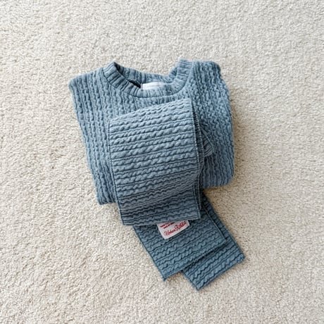 urbanrabbit/71. Cable Long Top & Scarf Set JS-JM