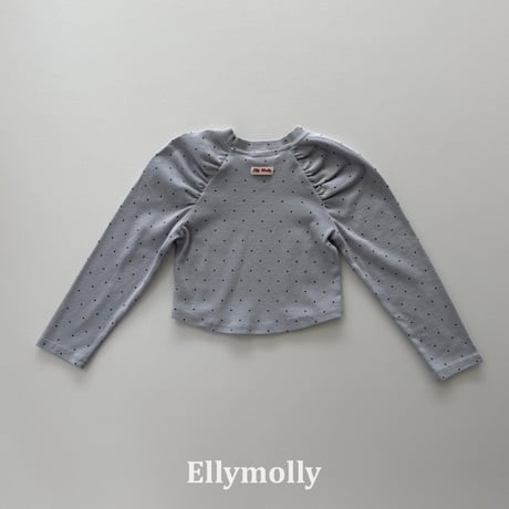 ellymolly/66. zizel dot shirring T-shirt 13-15