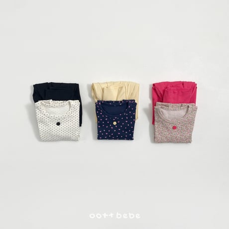 oottbebe/38. flower updown inner wear XS(6-12M)-XL(5-6Y)