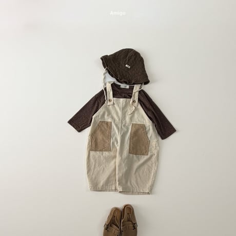 amigo/7. corduroy two color overalls  XS-XL