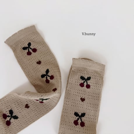 vbunny/44. mono cherry socks set FREE