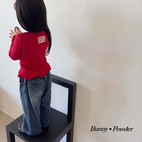 bunnypowder/105. heart denim pants 2XL-4XL