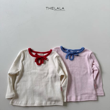 thelala/24. peuty ribbon T-shirt XS-XL