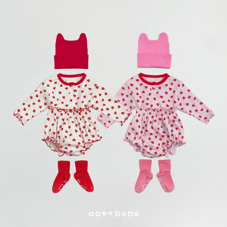 oottbebe/50. strawberry sand set bloomer S(0-6M)-M(6-12M)