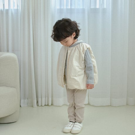 thebeige/1. Band padded vest XXS-L