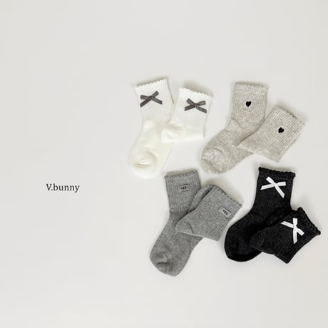 vbunny/6. rika socks set M(130-150)-XL(180-210)