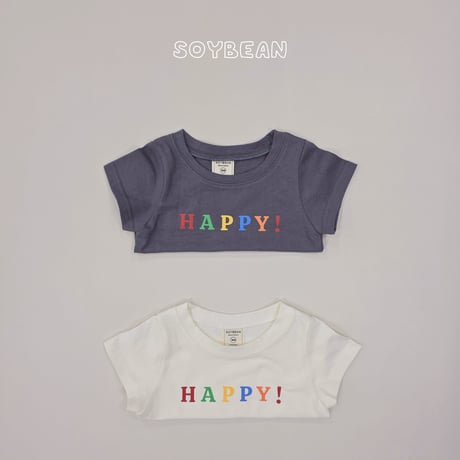 soybean/49. plan ) happy semmi crop half t T-shirt JS-JM