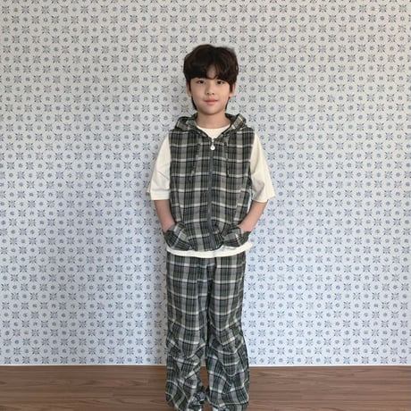 gou/57. checkcheck vest hood JS-JL