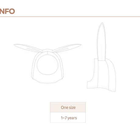 hereiam/43. kinder bunny hat FREE(1-7Y)