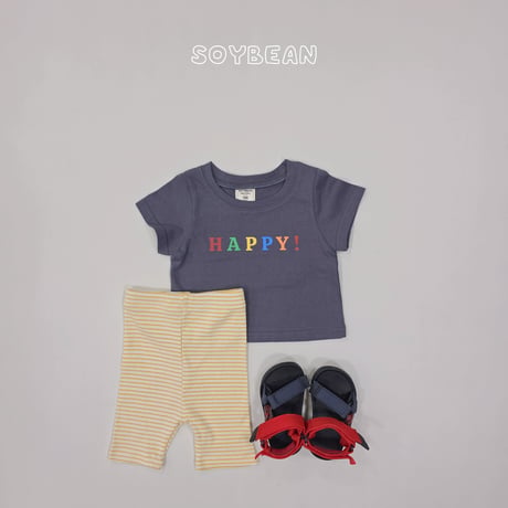 soybean/48. plan ) happy semmi crop half t T-shirt XS-XL