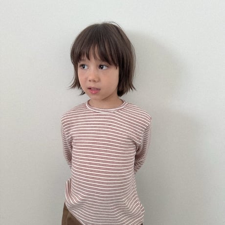digreen/9. stripe latte tee? S-2XL