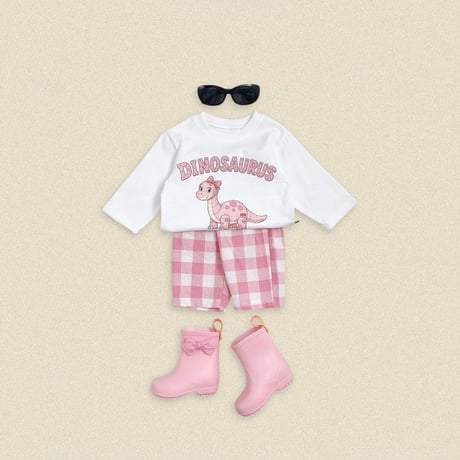 oottbebe/44. plan ) dinosaur updown set XS(0-1Y)-XL(4-5Y)