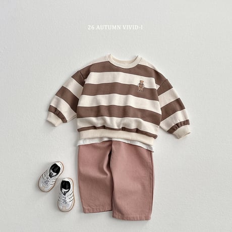 vividi/95. big bear embroidery man-to-man XS-XL