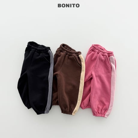 bonito/74. side two color jogger pants 12M-XL
