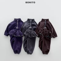bonito/92. fril half zipup set 12M-XL