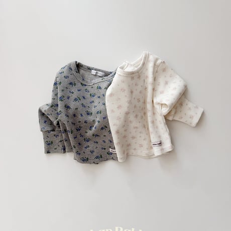 urbanrabbit/41. Flower Waffle Tee JS-JM