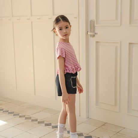 urbanrabbit/23. Stripe Frill Tee JS-JM