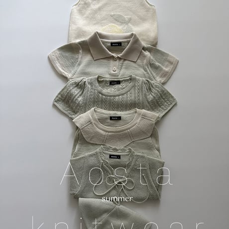 aosta/22. Knit Collar T S(1-2Y)-L(3-5Y)