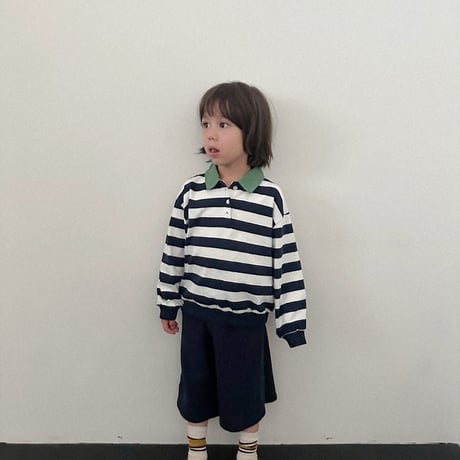 digreen/34. striped collar mtm? S-2XL